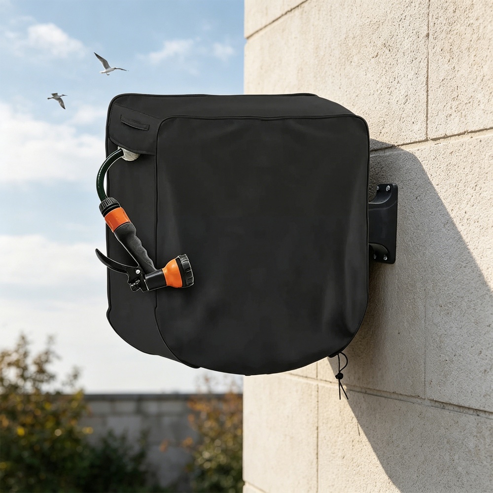 Reel Bag - 420Dホースリールカバー 防水ガーデンホース収納バッグ 簡単設置 屋外リールカバー 冬のチューブ保護用