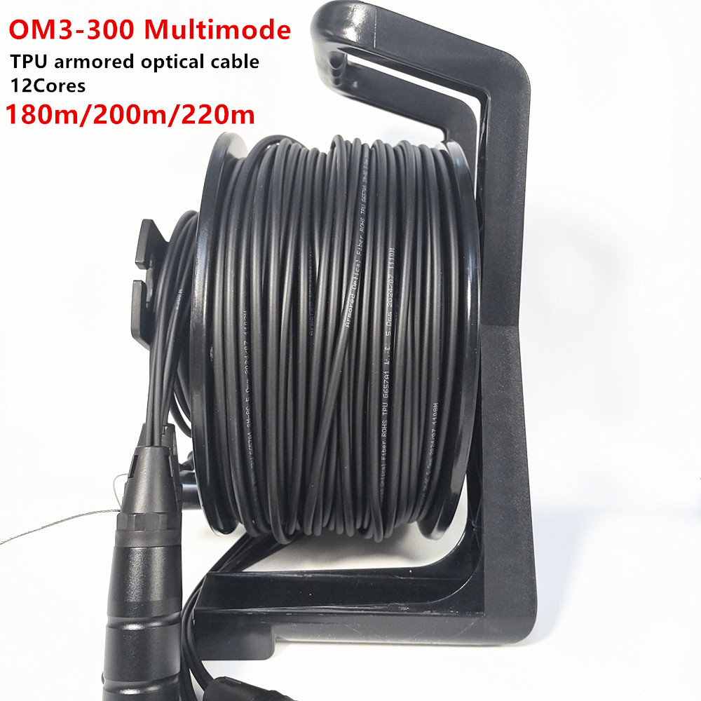OM3 マルチモード、12 コア、TPU 装甲光ファイバーケ - Reel Cover のレビューと価格