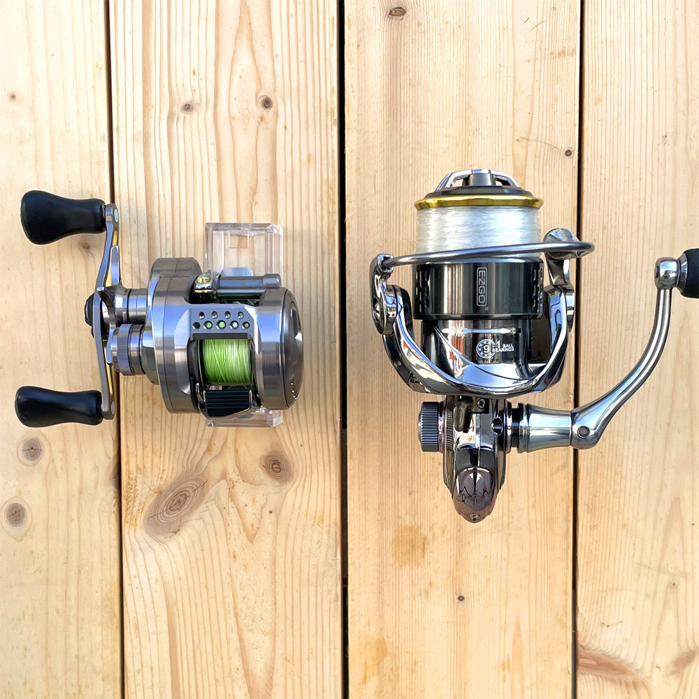 5個入り壁掛け釣りリールホルダー、ベイトキャスティング・フラ - Spincast Reel のレビューと価格