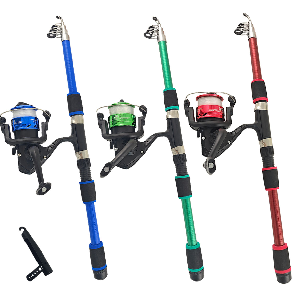 スピニング釣り竿とリールコンボセット1.8M伸縮式ロッド、5 - Spincast Reel のレビューと価格