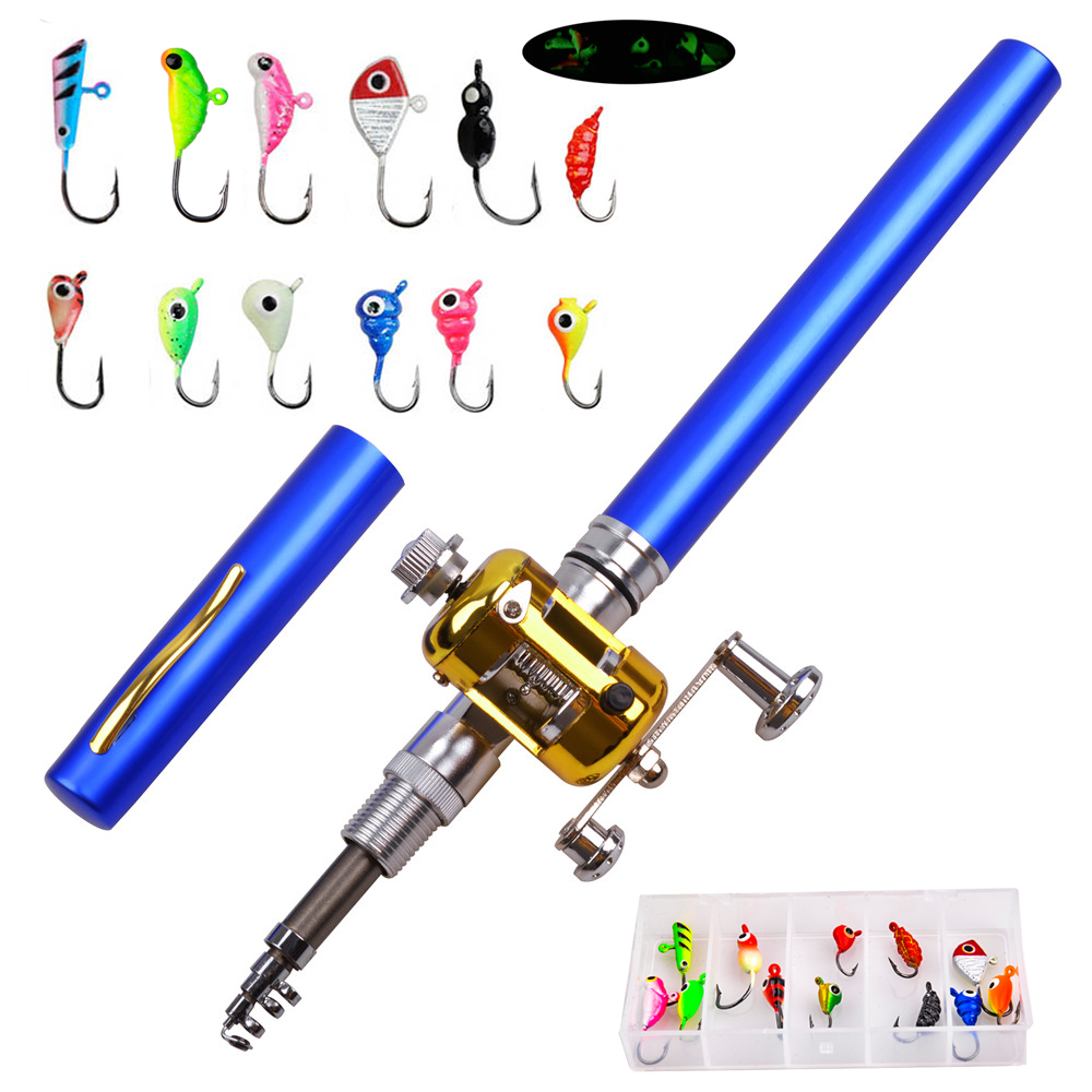 ミニ伸縮式釣り竿,釣り道具,リール,12ユニット - Ice Fishing Reel のレビューと価格
